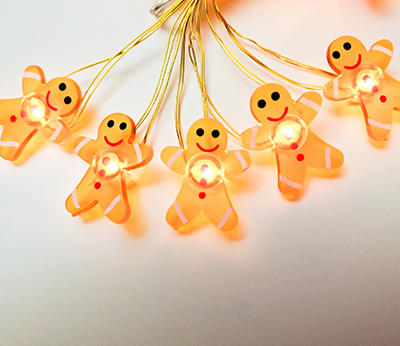 BO copper wire LED lights gingerbread man  DD-2016 