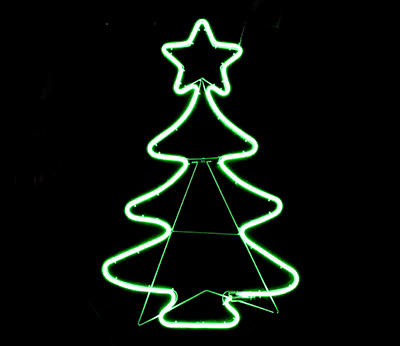 green neon light tree  DD-2086 