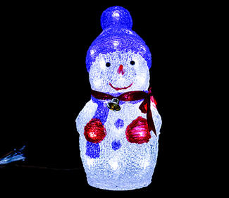 3D acrylic snowman 40LED size 15x14x35cm  DD-3014